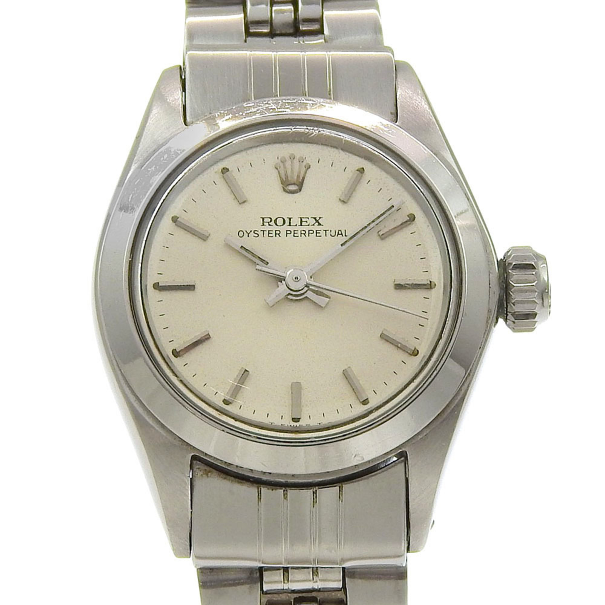 Rolex Oyster Perpetual Watch Caliber 1161 6623 Stainless Steel 1967 Silve